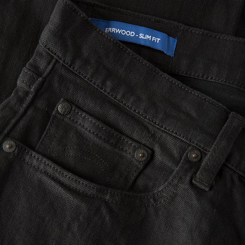Pretty Green Erwood Slim Fit jeans in Black Wash Inocencia