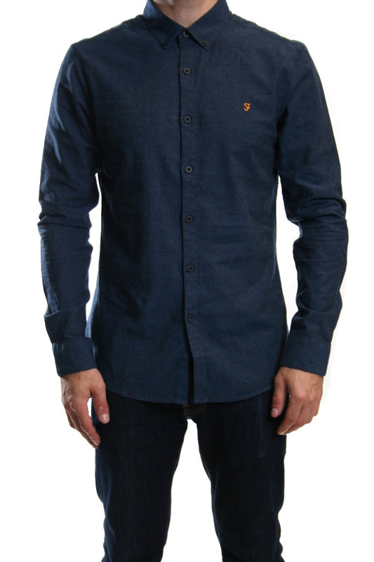 Farah Steen Long Sleeved Shirt in Cornflower Blue