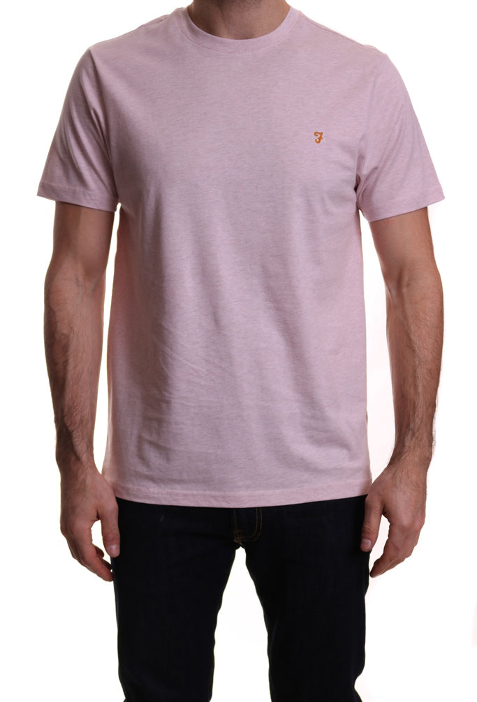 Farah Denny Crew T Shirt in Rose Marl