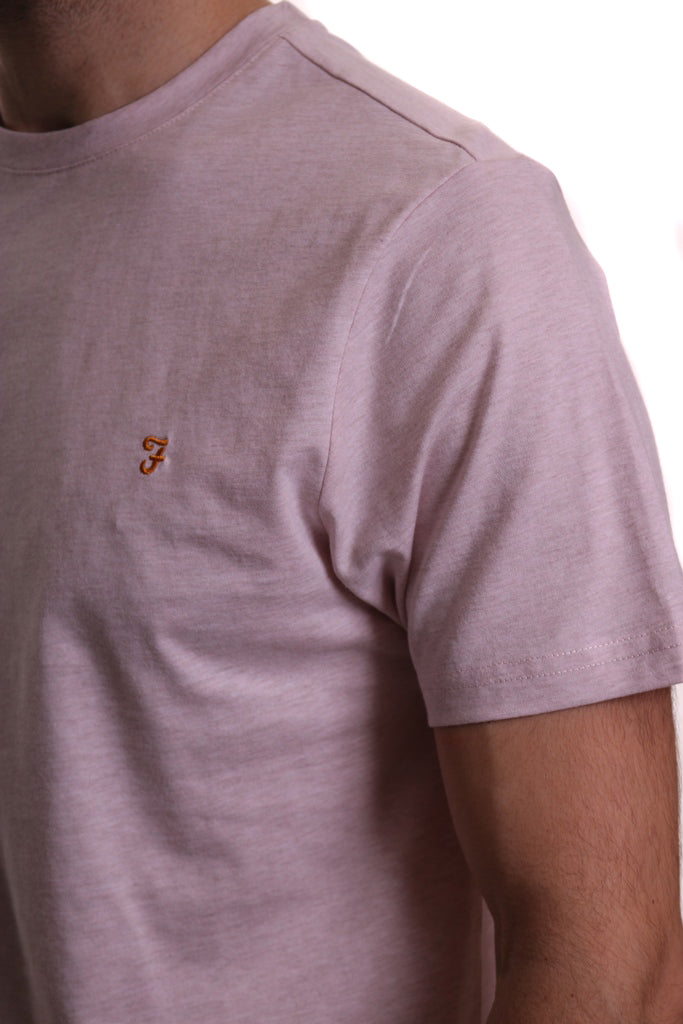 Farah Denny Crew T Shirt in Rose Marl
