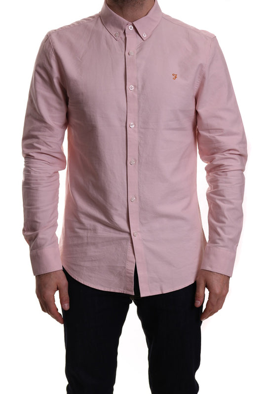 Farah Brewer Cotton Oxford Shirt in Pink