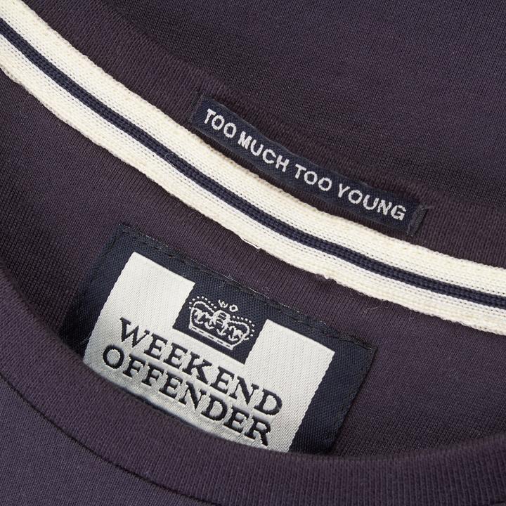 Weekend Offender Khan Crew T Shirt Steel