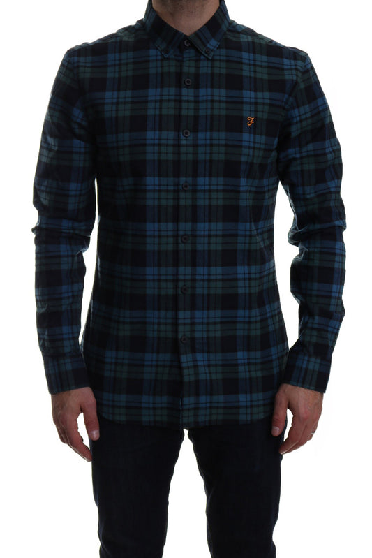 Farah Radley Check Shirt in Ocean