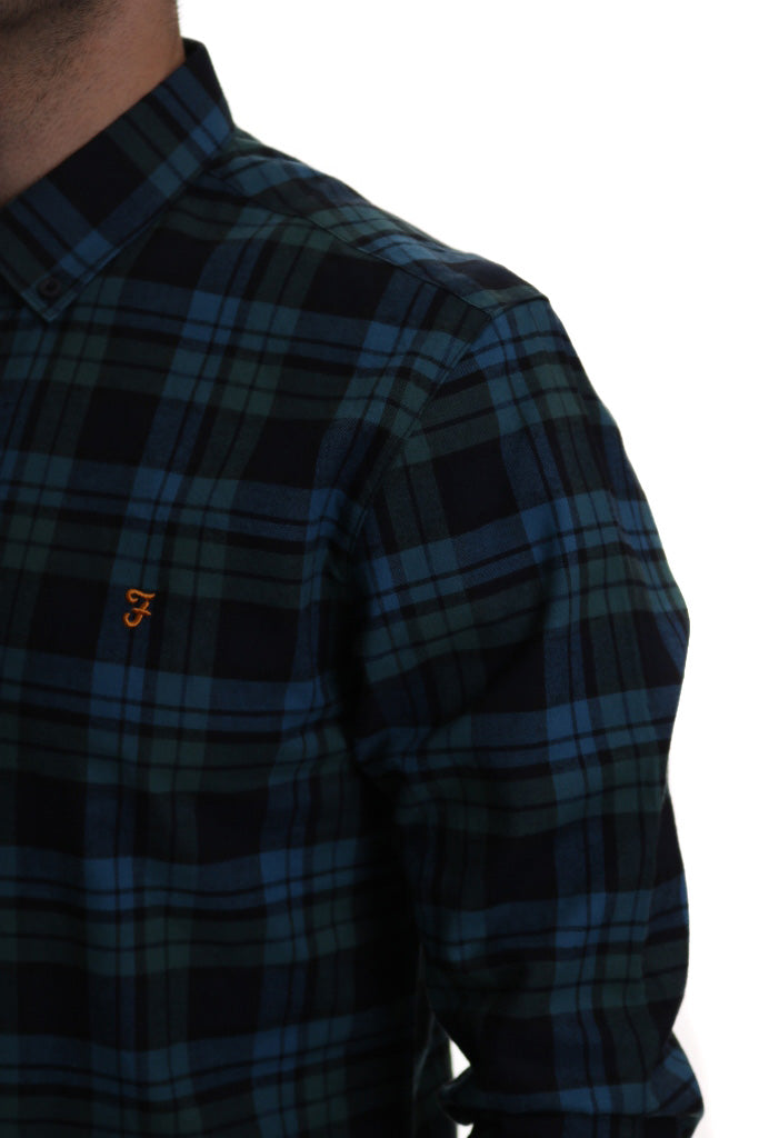 Farah Radley Check Shirt in Ocean