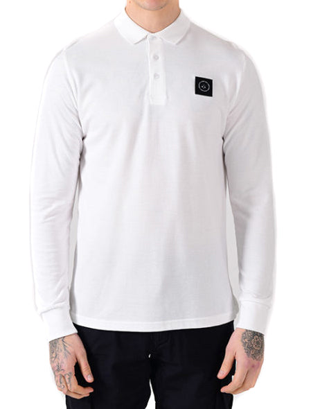 Marshall Artist Long Sleeved Siren Polo in White