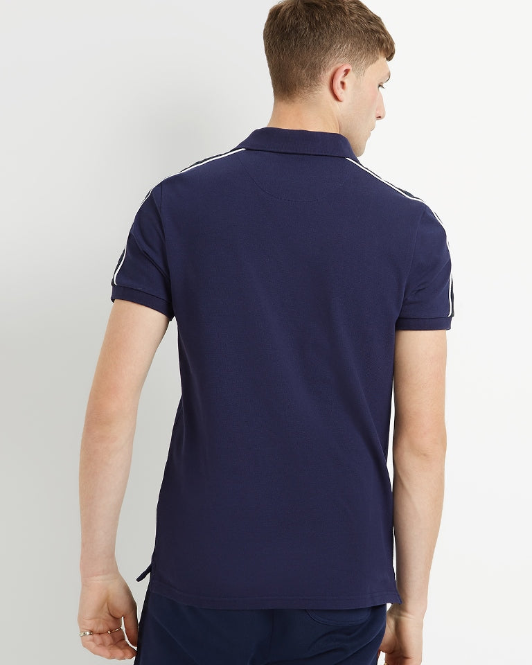 Lyle & Scott Taping Polo in Navy