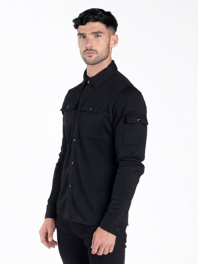 Luke 1977 Ali 2 Pocket Overshirt Jet Black