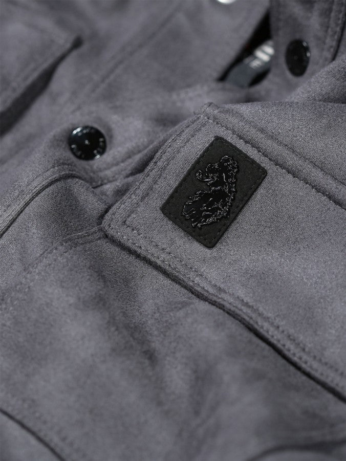 Luke 1977 Donovan Suede Shirt Ash Grey