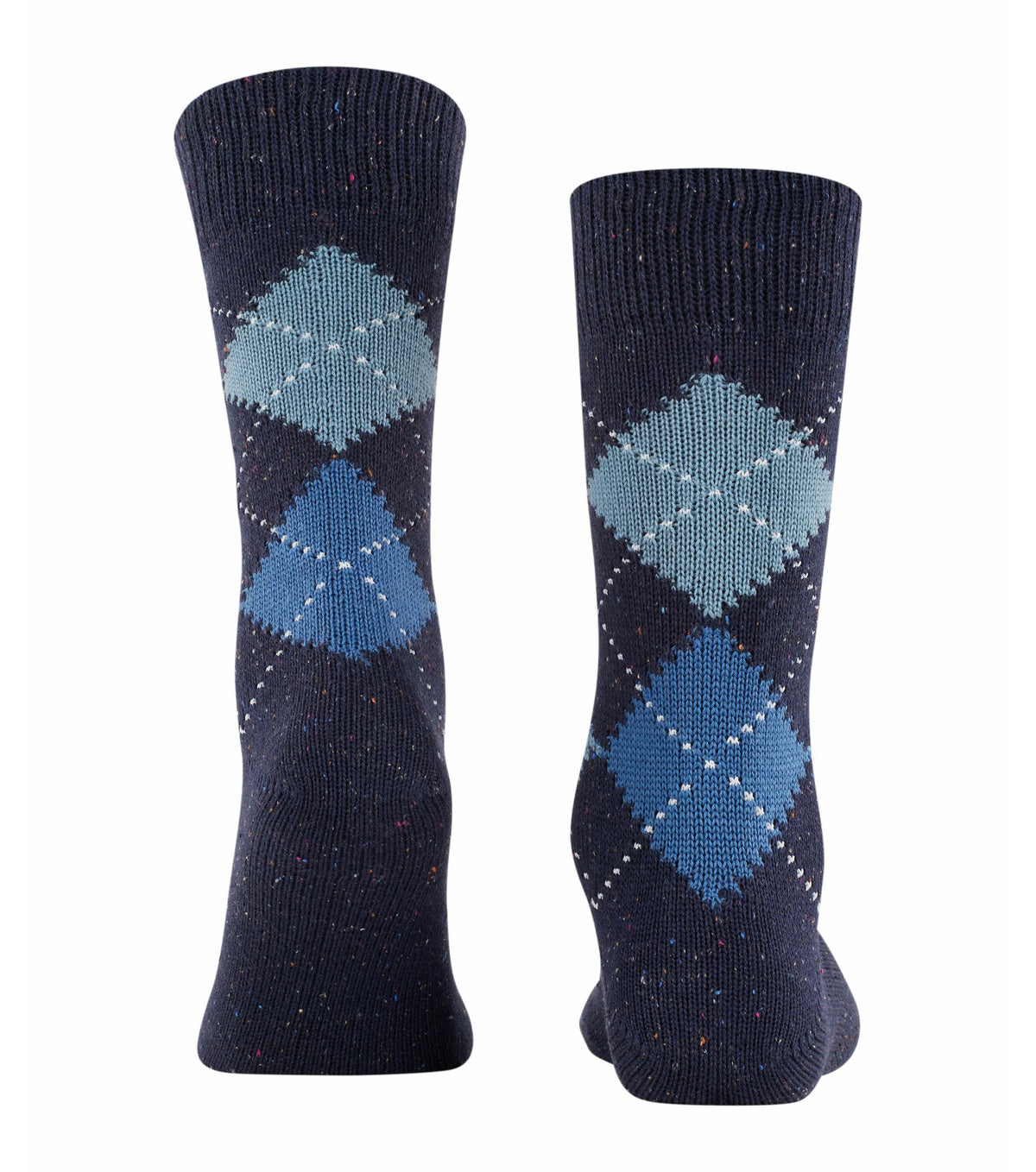 Burlington Raw Argyle Fleck Socks Navy