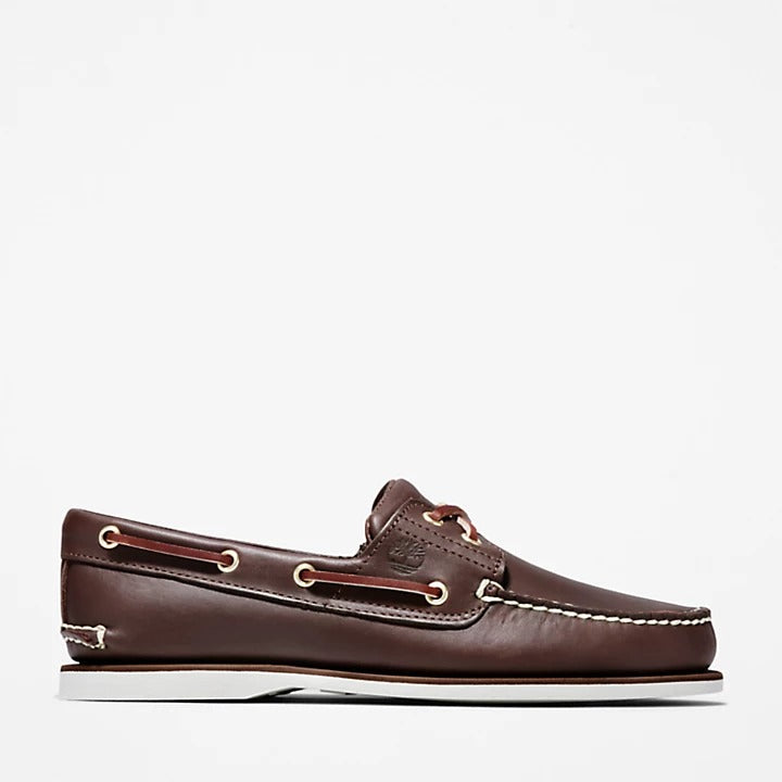 Timberland Classic 2 Eye Boat Shoe in Brown/White Sole