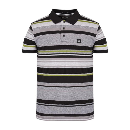 Weekend Offender Campinas Stripe Polo In Black