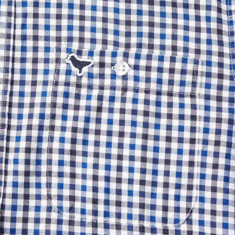 Weekend Offender Dove Check Shirt Blue
