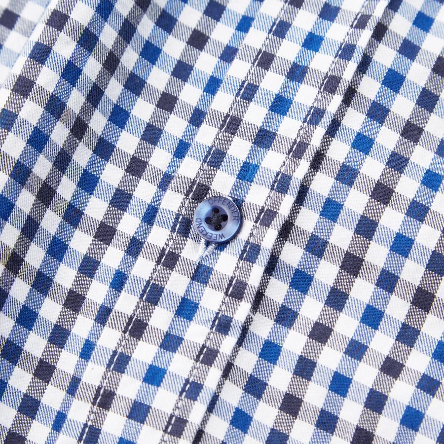 Weekend Offender Dove Check Shirt Blue