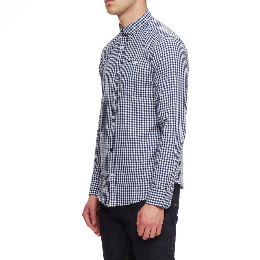 Weekend Offender Dove Check Shirt Blue