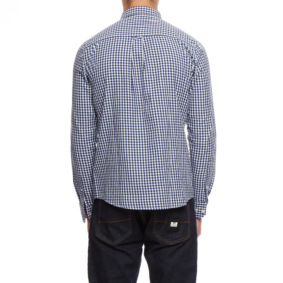 Weekend Offender Dove Check Shirt Blue
