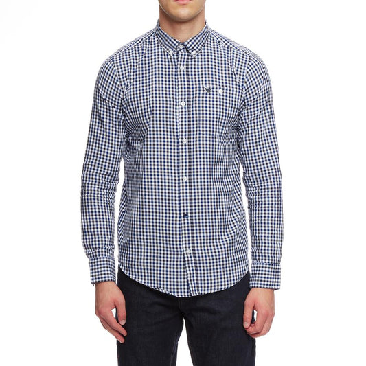Weekend Offender Dove Check Shirt Blue