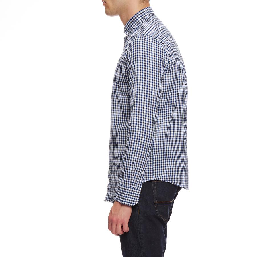 Weekend Offender Dove Check Shirt Blue