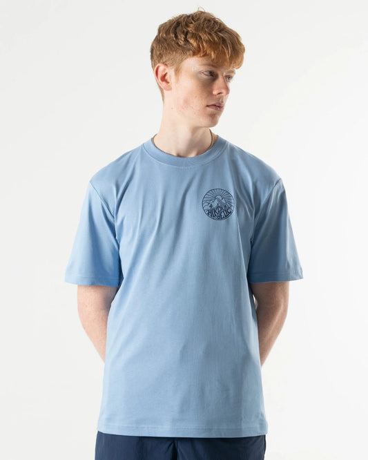 Hikerdelic Backprint Core Logo T-Shirt Light Blue