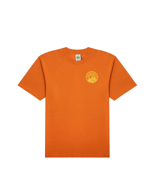 Hikerdelic Backprint Core Logo T-Shirt in Pumpkin Orange