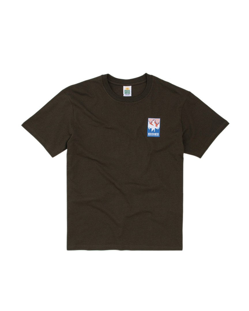 Hikerdelic Patch Logo Back Print T-Shirt Military Green