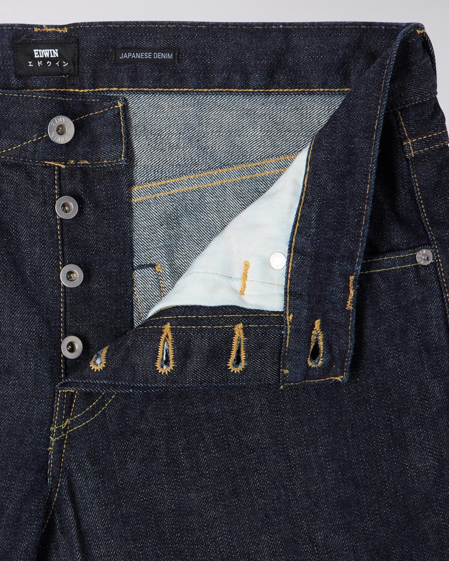 Edwin ED-55 Tapered Red Listed Selvage 14oz Blue Rinsed Denim Jeans