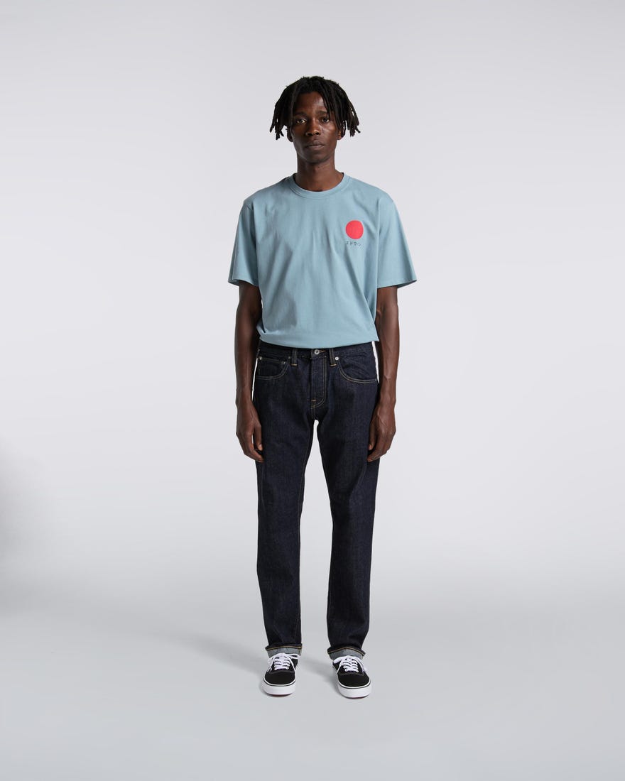Edwin ED-55 Tapered Red Listed Selvage 14oz Blue Rinsed Denim Jeans