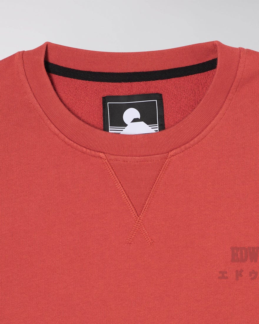 Edwin Base Crew Sweat Burnished Sunset