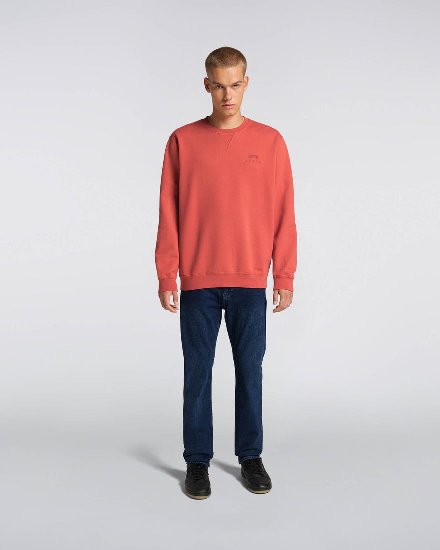 Edwin Base Crew Sweat Burnished Sunset