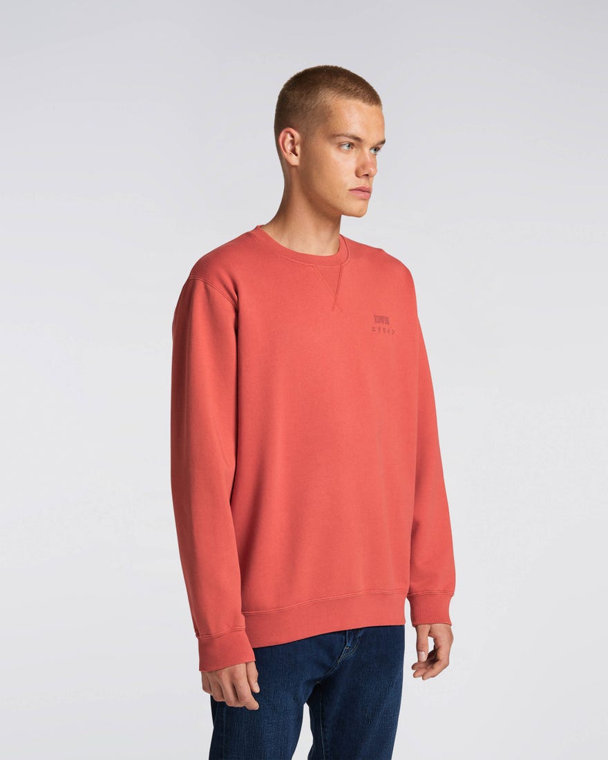Edwin Base Crew Sweat Burnished Sunset