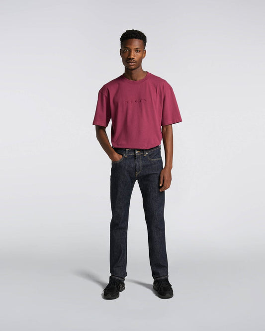 Edwin ED-80 CS Yuuki Blue Rinsed Contrast Slim Tapered Jeans