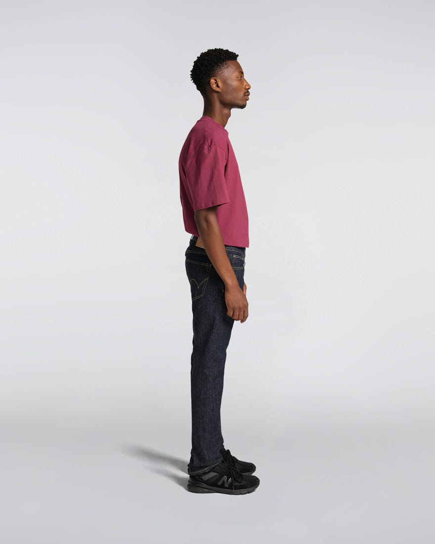 Edwin ED-80 CS Yuuki Blue Rinsed Contrast Slim Tapered Jeans