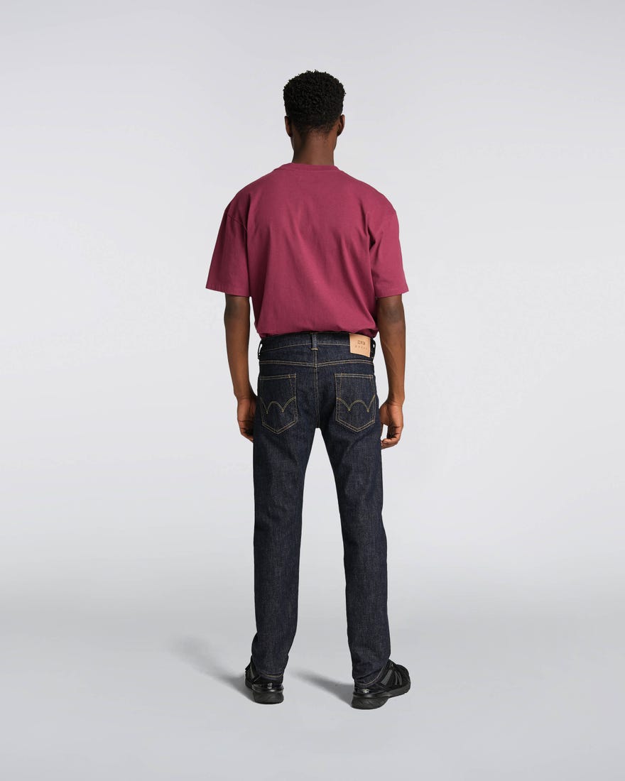 Edwin ED-80 CS Yuuki Blue Rinsed Contrast Slim Tapered Jeans
