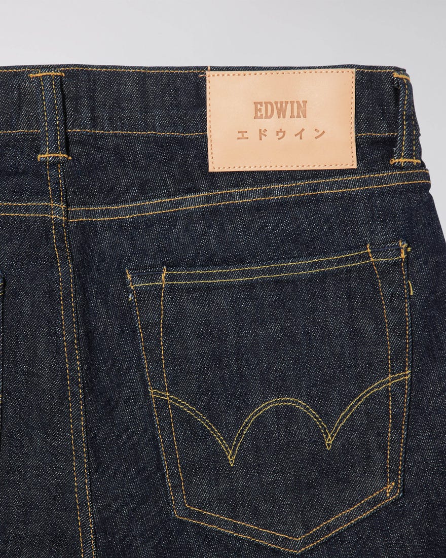 Edwin ED-85 CS Yuuki Blue Rinsed Contrast Slim Jeans