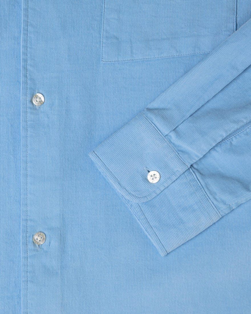 Edwin Minimal Baby Cord Shirt in Baby Blue
