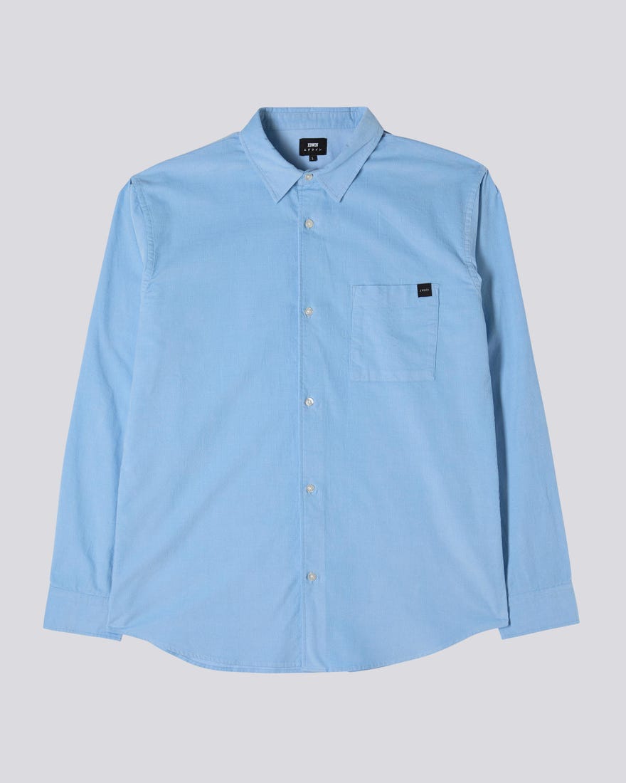 Edwin Minimal Baby Cord Shirt in Baby Blue