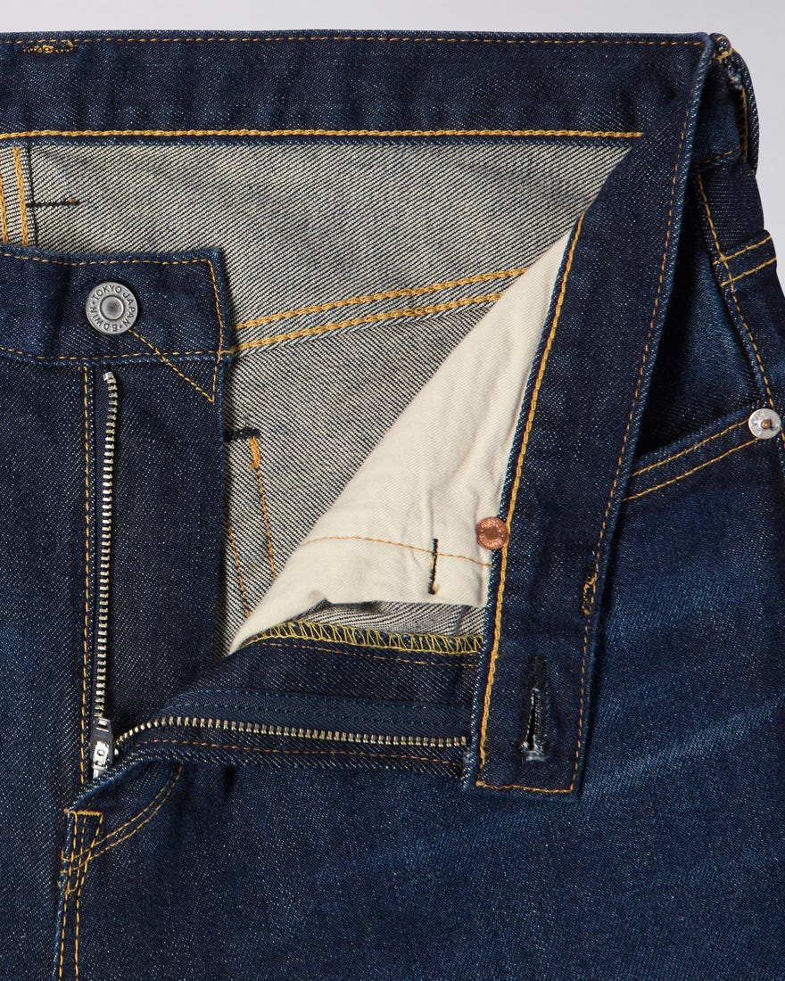 Edwin Slim Tapered Kaihara Green X White Japan Selvage Dark Jeans