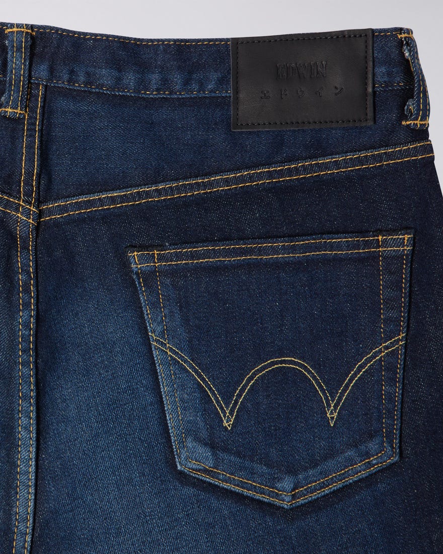Edwin Slim Tapered Kaihara Green X White Japan Selvage Dark Jeans