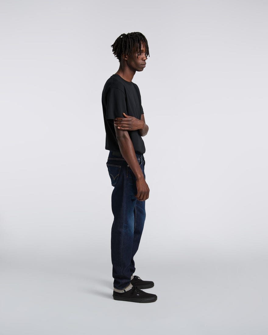 Edwin Slim Tapered Kaihara Green X White Japan Selvage Dark Jeans
