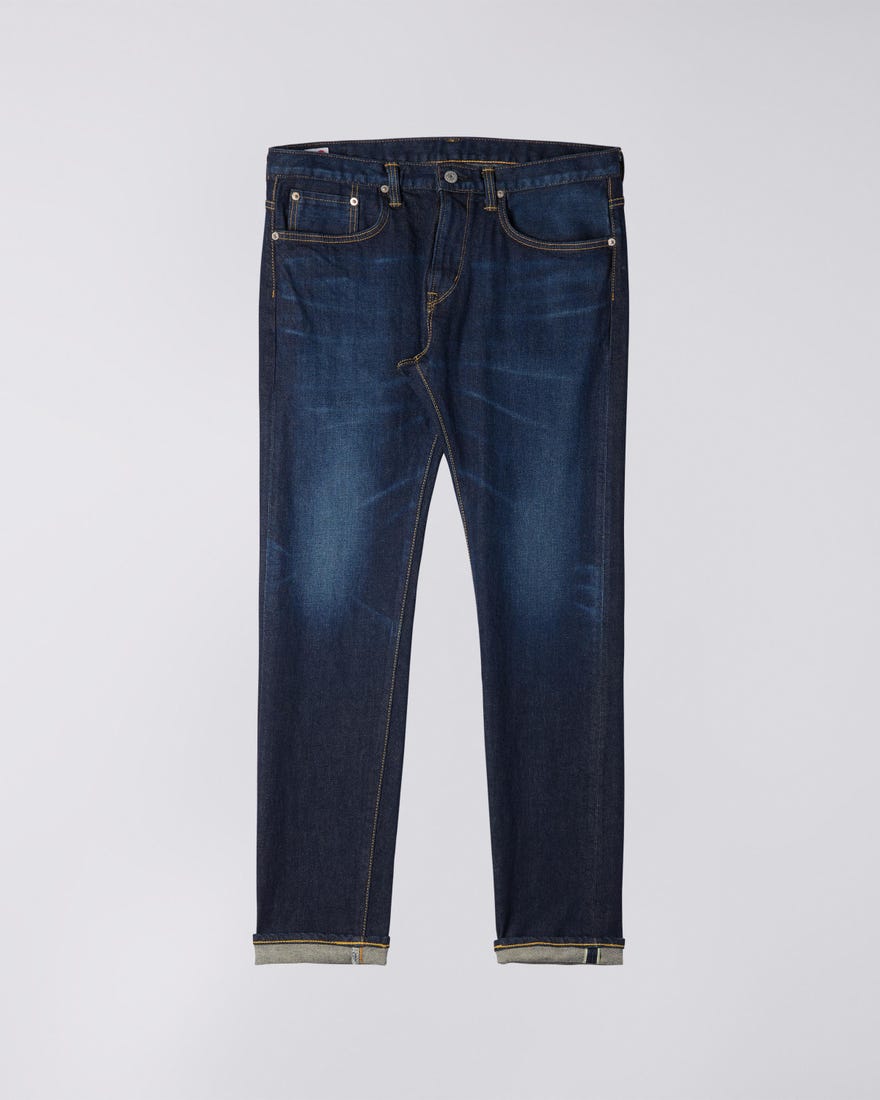 Edwin Slim Tapered Kaihara Green X White Japan Selvage Dark Jeans