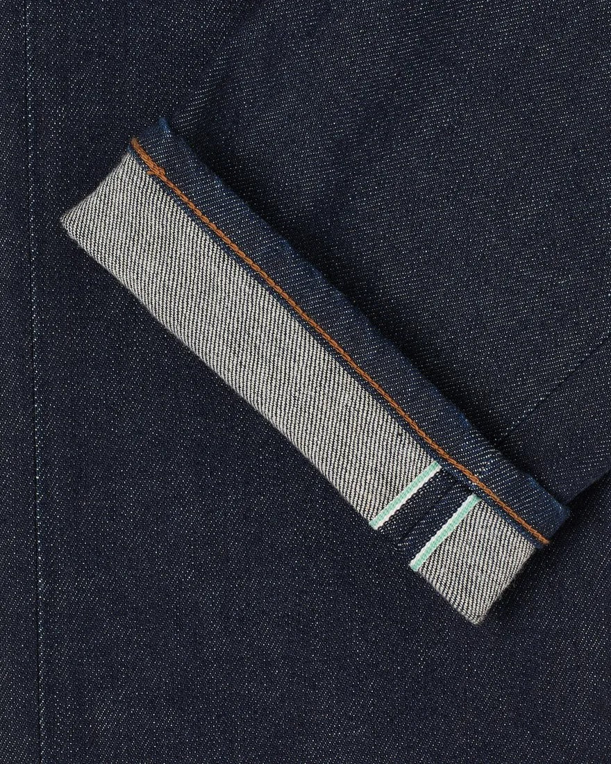 Edwin Slim Tapered Kaihara 12.5oz Green X White Denim Selvage Jeans