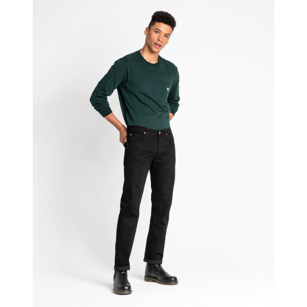 Lee Daren Regular Slim Denim Jeans in Clean Black