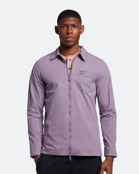 Lyle & Scott Ottoman Pocket Overshirt in Billboard Purple