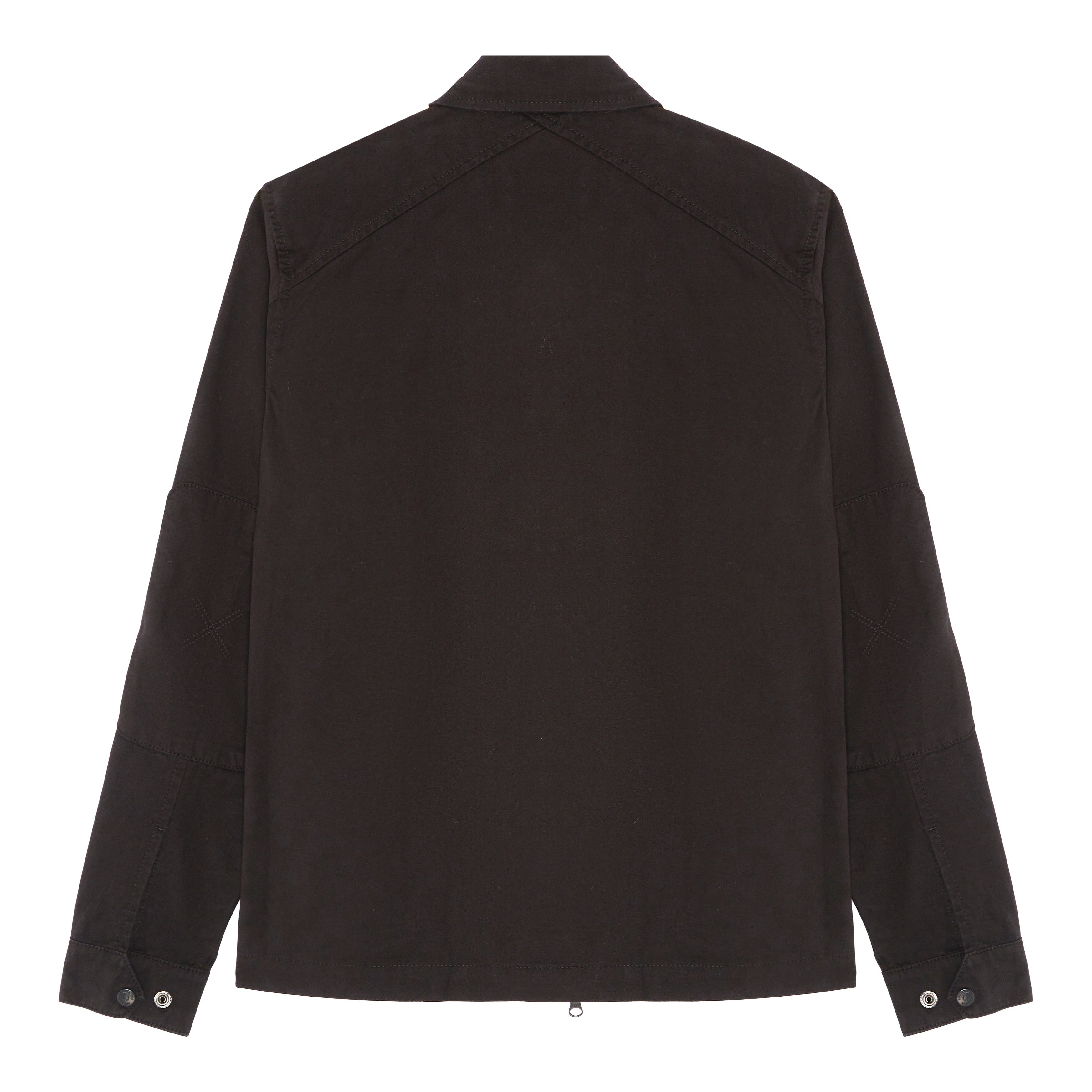 Ma.Strum Zip Front Overshirt Jet Black
