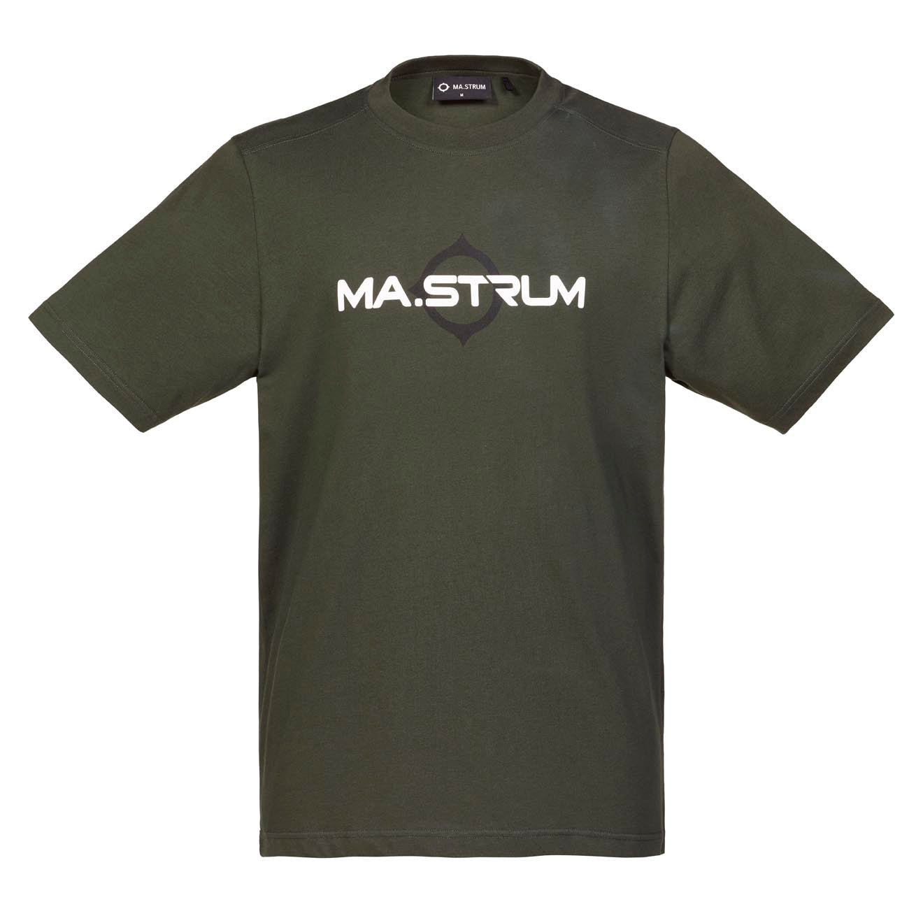 Ma.Strum Crew Neck Logo Print T-Shirt Oil Slick