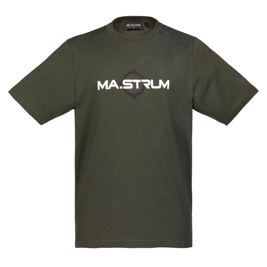 Ma.Strum Crew Neck Logo Print T-Shirt Oil Slick