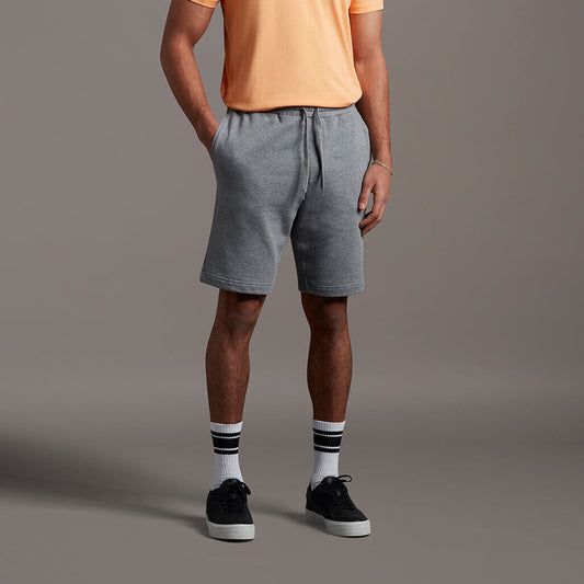Lyle & Scott Sweat Short in Mid Grey Marl
