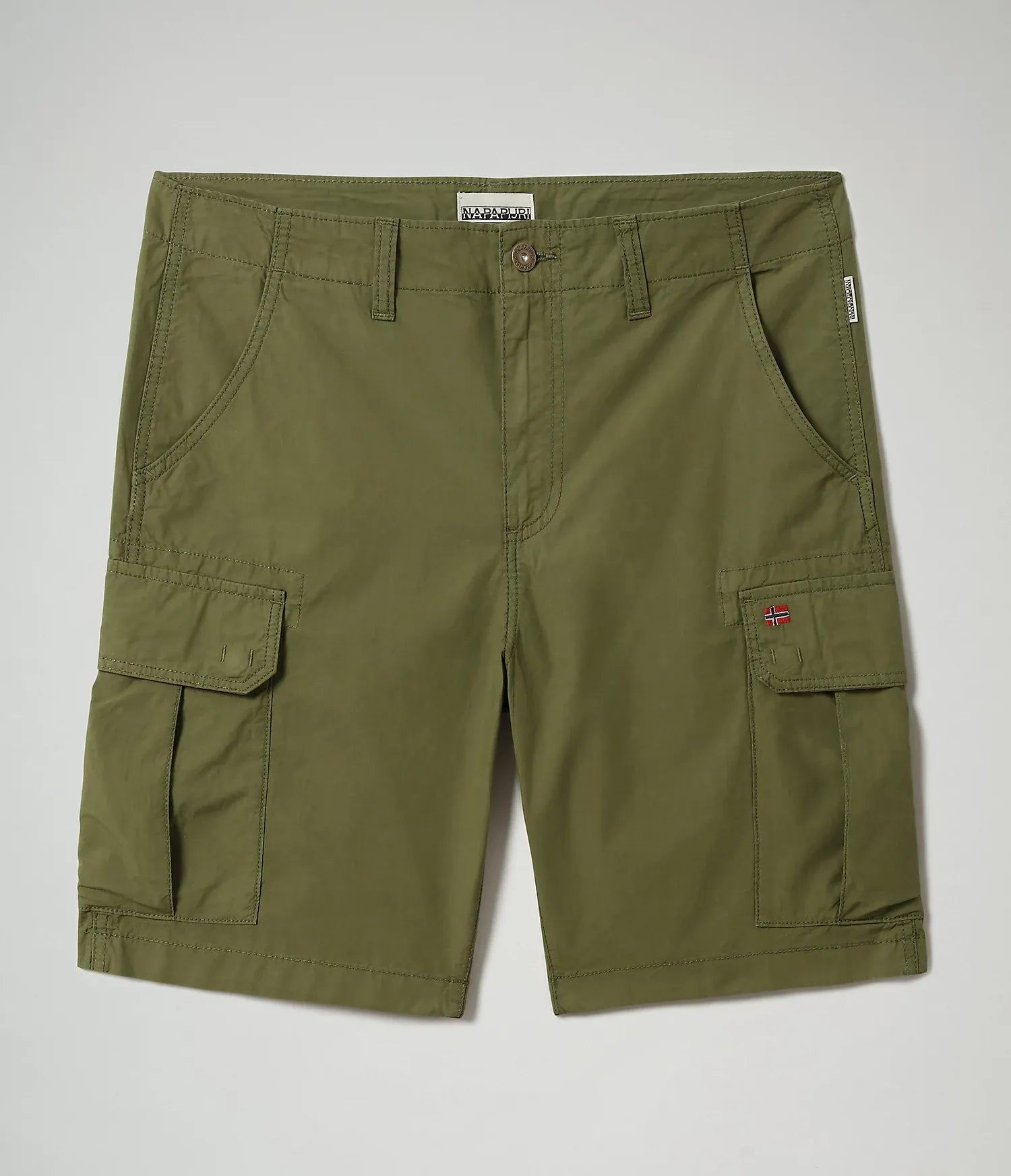 Napapijri Noto Cargo Shorts in Green Cypress
