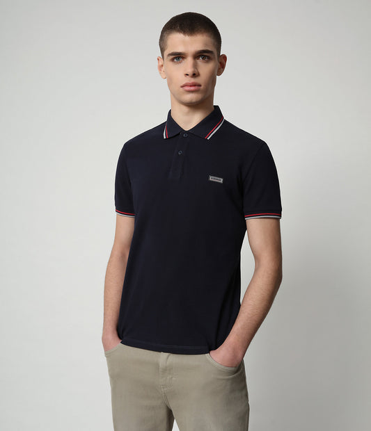 Napapijri Short sleeve polo shirt Taly in Blue Marine