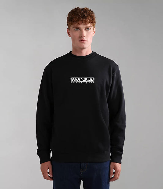 Napapijri Box Crew Neck Sweatshirt in Black