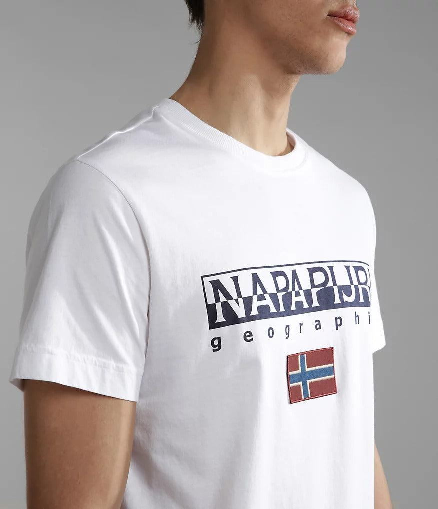 Napapijri S-Ayas SS T-Shirt in Bright White